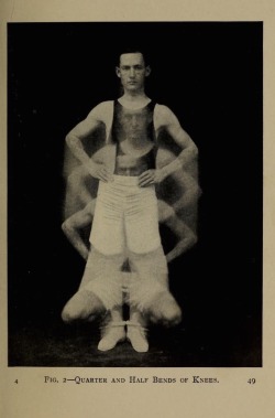 nemfrog:  Fig. 2. Quarter and half bends of knees _Physical training for business men_ 1917 