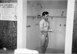 notdbd:  1937 St. Louis Cardinals players, including Paul “Daffy” Dean, nude in the postgame clubhouse and showers. Photos courtesy of Life Magazine.  