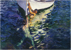Joaquin Sorolla.Â The White Boat, Javea.Â 1905.