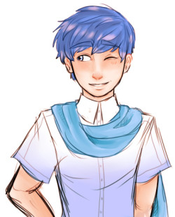 tried to draw kaito but he came out lookin young-ish so baby kaito