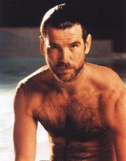 Pierce Brosnan and that hairy chest!