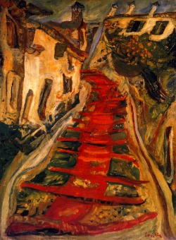 artishardgr:  Chaim Soutine - Red Stairway at Cagnes  c.1924