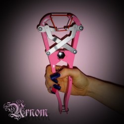 elastrator:  The elastrator is now available in sissy pink.  Of course this cute pink tool is designed for the sole purpose of castrating males.  Mistresses and Doms can now be pretty in pink as they remove the balls from their tiny dick sissies.