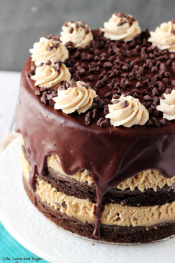  Peanut Butter Cookie Dough Brownie Layer Cake | Life, Love And Sugar  i seriously have no shame. people fucking&hellip;tasty delicious treats&hellip;oh yeah. i feed the mind on all levels. drool, my minions. DROOL!