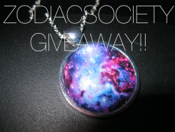 zodiacsociety:  ZODIACSOCIETY GIVEAWAY!! My FOURTH giveaway is finally here!! The prize will be a handmade glow-in-the-dark nebula necklace courtesy of glowwormshop!! [This is a handmade glow-in-the-dark necklace featuring a silver-plated tray that contai