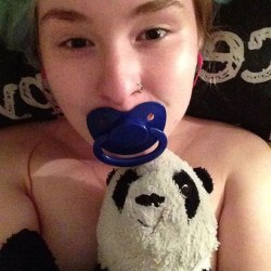abdlmarketplace:  Being silly and little before bed :3 adult paci from @abdlmarketplace 💖💖💖 love the blue! ™@princesskittenlittlelove 