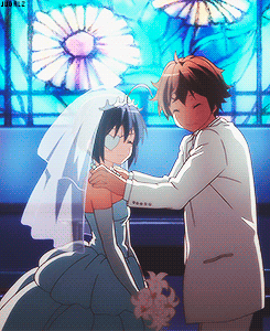  Togashi Yuuta and Takanashi Rikka at their wedding (◕‿◕✿) 
