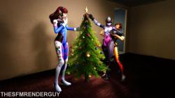 thesfmrenderguy:  Overwatch girls dressing a Christmas tree (Christmas special set) Merry little Christmas, x-mas, whatever you name the December holidays. Remember request are welcome. See this post. UHD: 1, 2, 3, 4, 5, 6, 7, 8, 9. CreditsWidowmaker