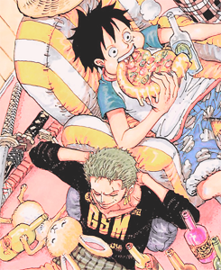 younggenji: One Piece 779 color spread: Let’s Go for Pirate Festival!