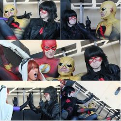 @dokuhan is the best. #dccomics #batman #redhood #flash #reverse flash #starfire #wintercon  I can&rsquo;t wait to show off the pics.