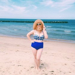 modcloth:  How stunning is the Pool Party Picnic Swimsuit Top on this lovely Style Gallery gal? Find it here, along with other poolside pieces.