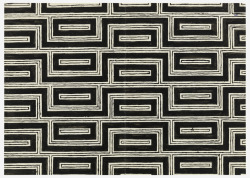 design-is-fine:  Josef Hoffmann, design for textile, 1950s. Brush and black gouache, graphite on graph paper. Vienna. Via Cooper Hewitt. 