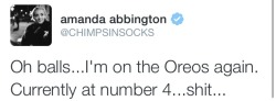 therealslimkatieee:  Seriously though, if you aren’t following Amanda Abbington on twitter…why the fuck not?? [&frac12;] 