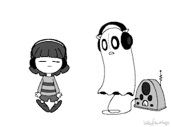 babyfawnlegs:  some more frisk/blook art because why not 