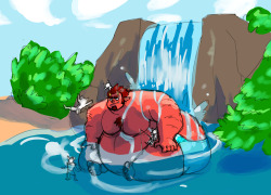 smandraws:  so to calm down today i decided to look through some of my old art folders, and here’s some fun fats that i’d pretty much forgotten that i actually did! Oni guy is named Dominic and i really should start drawing him again