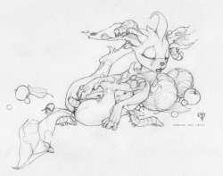 Well&hellip; &ldquo;weirdness&rdquo; or not, i am really happy with this sketch! Leafeon exploring (and enjoying) her masochistic streak&hellip;