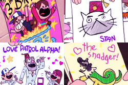 saisai-chan:   the Pines family + Drawing i like how Mabel, Dipper, and Stan all have really cutesy art styles… and then you have Ford edit: so it was pointed out to me that i forgot Stan’s drawing in Dipper and Mabel’s Guide to Mystery and Nonstop