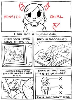 cuteosphere:  it always disappointed me that Monster Girls are an anime porn thing rather than something used to explore the way society and the media dehumanises women, but oh well  shout out to all my fellow monsters  