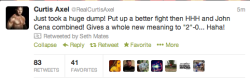heelhousell:  Who the fuck tweets that?  Toilet humor! Really Curtis! :P