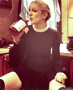  Lily Rabe on set of American Horror Story in her outfit for ‘Sister Mary Eunice’ photograph taken by Sarah Paulson. 