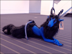 Well Hello There - by Sunndagr Kos is one sexy mofo! And he knows it too&hellip; Wow, this picture XD I hardly ever see fursuits in such elegant repose.