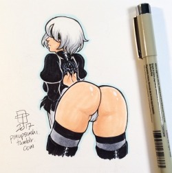 pinupsushi:2b or not 2b, there is no questioning the booty. ;9