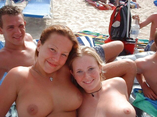 Amateur topless beach
