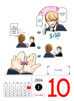 January 10, 2016With i (1) and tou (10), today is Itou Day! Please give him something.  (´･ω･`)