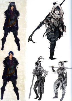 albawrites:  evilcleverdog:  vaporware-femme:  Some of Morrigan’s alternative outfit designs from The Art of Dragon Age: Inquisition  God I wish they’d used one of these. They’re so cool. And so much less naked.  Would’ve been nice to see something