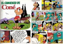 retrochile:  El comienzo de Coné. Así es como nació el nombre de este querido personaje de la historieta cómica Condorito. Click aquí para ver la imagen en alta resolución. 