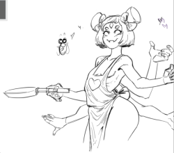doodlephy: Muffet sketch &amp; speedpaint, Drawpile spidy cooking ;9