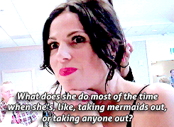 fairestregal:  &ldquo;[Regina] obviously has dark magic, but there’s one thing that she- … a weapon she always goes to.&rdquo; — (x)