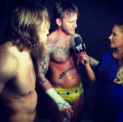 re-ne-ge:   See the EXCLUSIVE interview with CM Punk and Daniel Bryan and other backstage videos on WWE.com!   