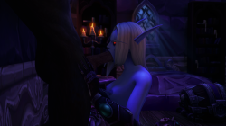 Commission #33 - Sylvanasâ€™ Pet: Part 2Animated Angles: Gifs: One, Two, Three MP4â€²s: One, Two, ThreeClothed Angles: Gifs: One, Two, Three MP4â€²s: One, Two, ThreeSylvanas continues to break in her lupine companion.Check out the first part of this commi