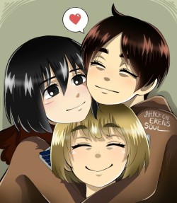 attack-on-erens-soul: Warmth, Hugging, and Friendship forever.