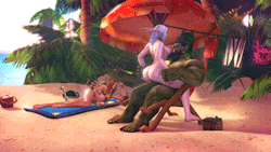 medeister:  Beach BootiesÂ â€˜n Booze â€” Featuring Grok and Val! HD: 1 2 3 4 5   More angles &amp; MP4s at the archive! Summer is almost over, you guys! Better do like these three and enjoy it while it lasts!Â ãƒ½( â‰§Ï‰â‰¦)ï¾‰ The sun hung brightly