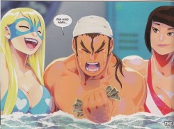 star-xvii:Scan of a panel from the Street Fighter V Wrestling Special for Free Comic Book day 2017 out today! envy dan &gt; .&lt;