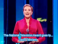 tennantgastic:  curlingwithmetaphor:  fuckyesdamejulieandrews:  What’s better: winning an award of your life or meeting Julie Andrews? For David Tennant it was meeting Julie Andrews! [X]  this is why i love this man. Well, one of the reasons (his face