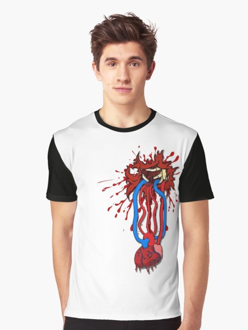 (vía &lsquo;My heart pops out for you&rsquo; Graphic T-Shirt by fantazztic) You can buy it here &lt;3