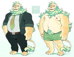 catsudon:  Meet M. Leon Pan! The M stands for Melon       🦁💦 Twitter / FurAffinity 