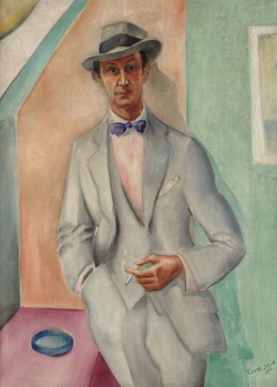 thunderstruck9:Einar Jolin (Swedish, 1890-1976), Elegant man with cigarette, 1916. Canvas, 100 x 72 cm.