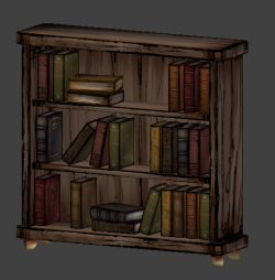 sketchedghost:  something I’m working on. wanted to share the cool looking bookshelf i have made.  enjoy the bookshelf. 