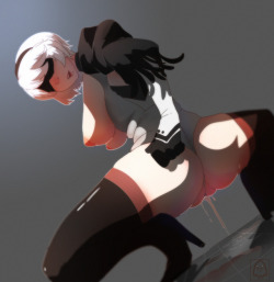 spookiarts:  2B from NeiR: Automata OIL LEAK! Thanks for peeping all &lt;3 So what’s next? Send me a request :3 