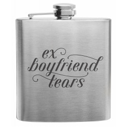truebluemeandyou:  BUY or DIY or Your Own Version: Ex Boyfriend Tears… or Girlfriend or Friend. This flask is ฤ (good deal) but you could always etch or faux etch this onto bottles or print tiny labels for small vials - like all the unicorn DIYs