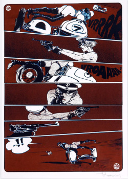 thebristolboard:Two versions of Paul Pope’s homage to Guido Crepax, published by Nakatomi Print Labs. 2009.