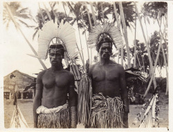 Via Michael Evans Fine Art:Gunnar Landtman (1878 - 1940)Silver-gelatin photograph 1910 -12Size: 8.3 x 11 cm.Taken while on the Expedition to the Torres Straits and Fly River from 1910 to 1912. Published in his book on the Kiwai Papuans of British New