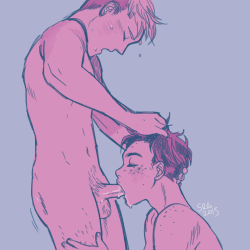 eatingdrawingreading:  notsaviforwork:  I told eatingdrawingreading that I was going to draw some jeanmarco smut.  I AM A WOMAN OF MY WORD.  enjoy the blowies  OHHHH MY GOD   so beautiful