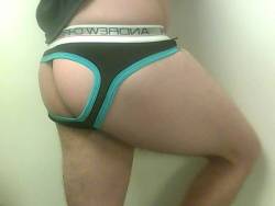  New jockstrap! The back! (waramongstthegorillas submitted)  Please don&rsquo;t slip on the saliva pouring out of my mouth