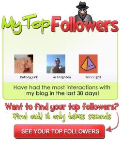 My Biggest Fanshotboyjunk who has viewed my blog 4804 times!ariesgreen who has viewed my blog 2660 times!sexxxlgdl who has viewed my blog 1787 times! Want to find your Biggest Fans? Give it a try!Find Your Top Follower, Go Here - http://bit.ly/TopsViewr