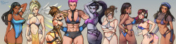 Ladies of Overwatch &lt;3You can see download a larger version of the group shot on DA.&ndash;Commission meSupport me on Patreon